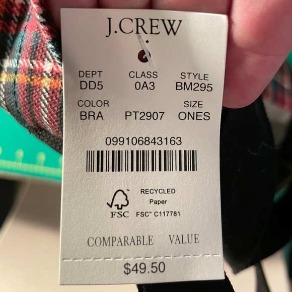 JCREW Mini Plaid Canvas Tote - Picture 4 of 4